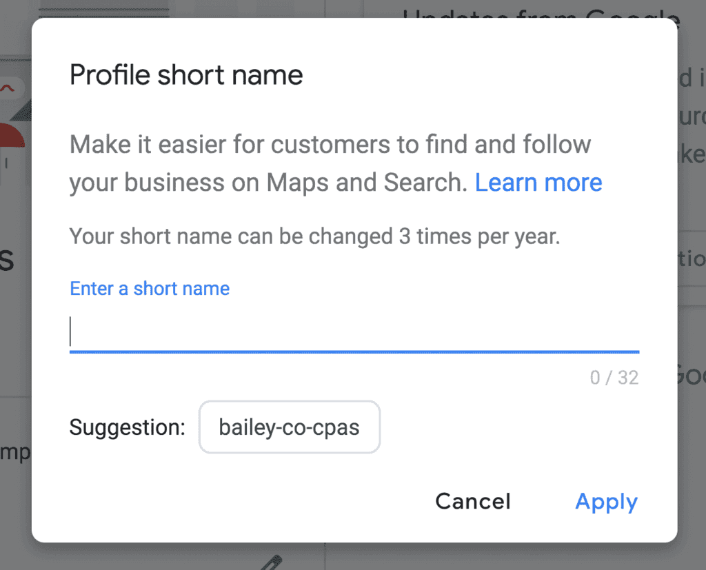 How to Get the Perfect Link to Ask for Google Reviews 5 gmb profile short name enter short name