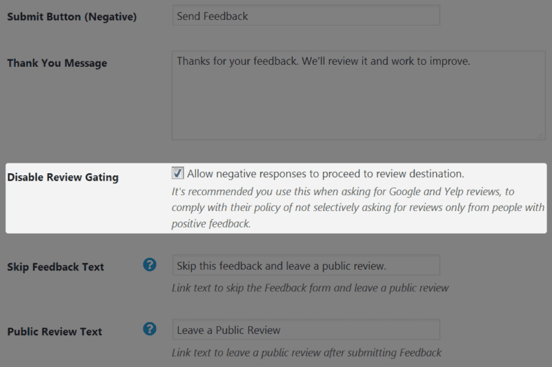 How to Get More Yelp Reviews Without Violating Yelp's Review Policy 7 Starfish Reviews - Disable Review Gating