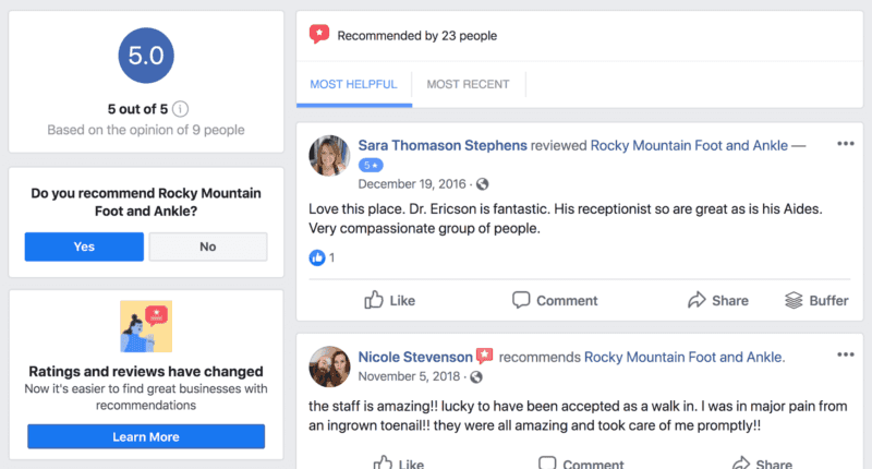 What Facebook's Switch from Reviews to Recommendations Means for Your Business 17 Facebook Reviews Tab