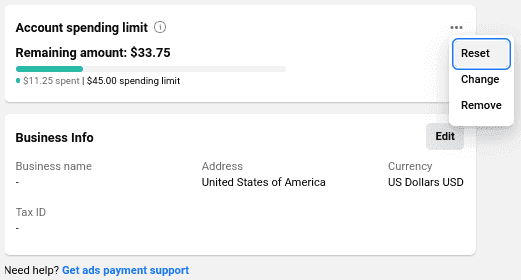 How to Run a Facebook Birthday Discount Ad 15 Facebook - Account Spending Limit