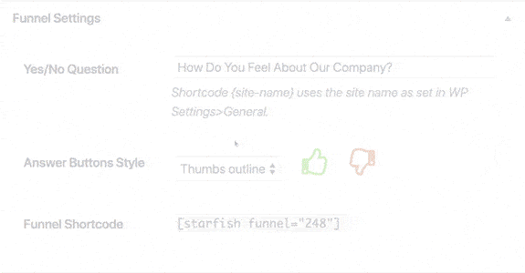 create funnel select feedback icons