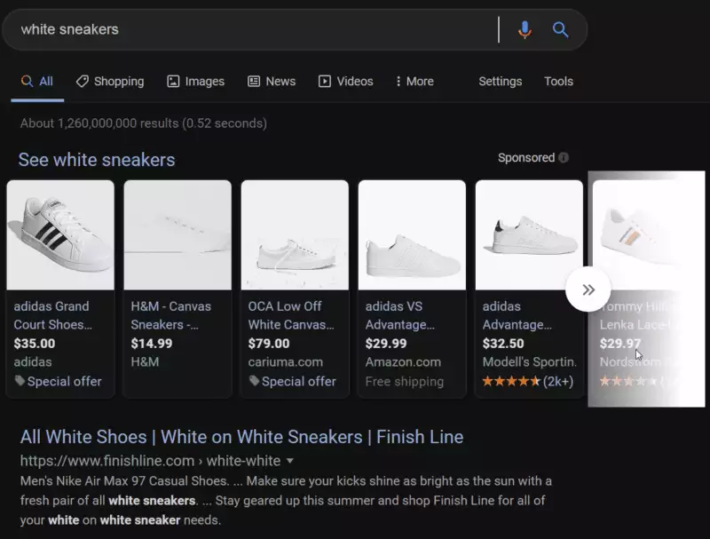 Google Ads - White Sneakers