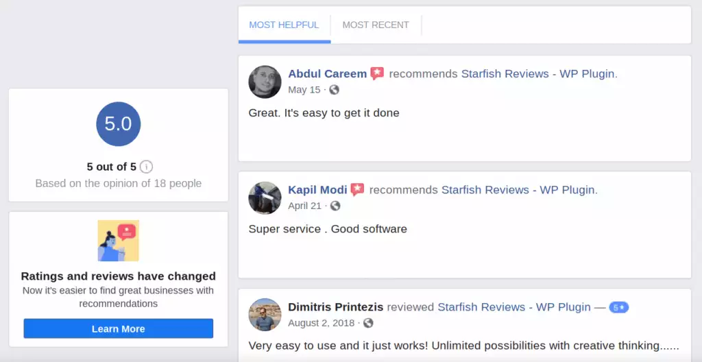 Starfish Reviews - Facebook Reviews