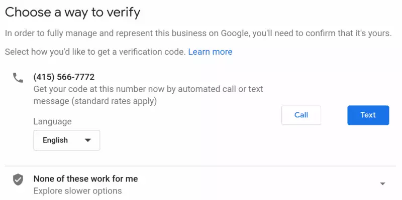 Google My Business - Verify Business